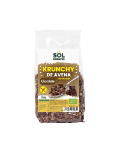 Krunchy avena sin gluten chocolate bio 360g Sol Natural